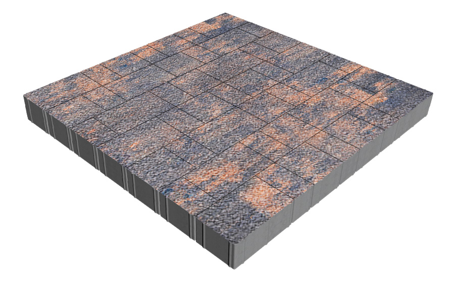 Плитка тротуарная SteinRus Новый город Рид В.8.Псм.8, Old-age, Айвори, толщина 80 мм