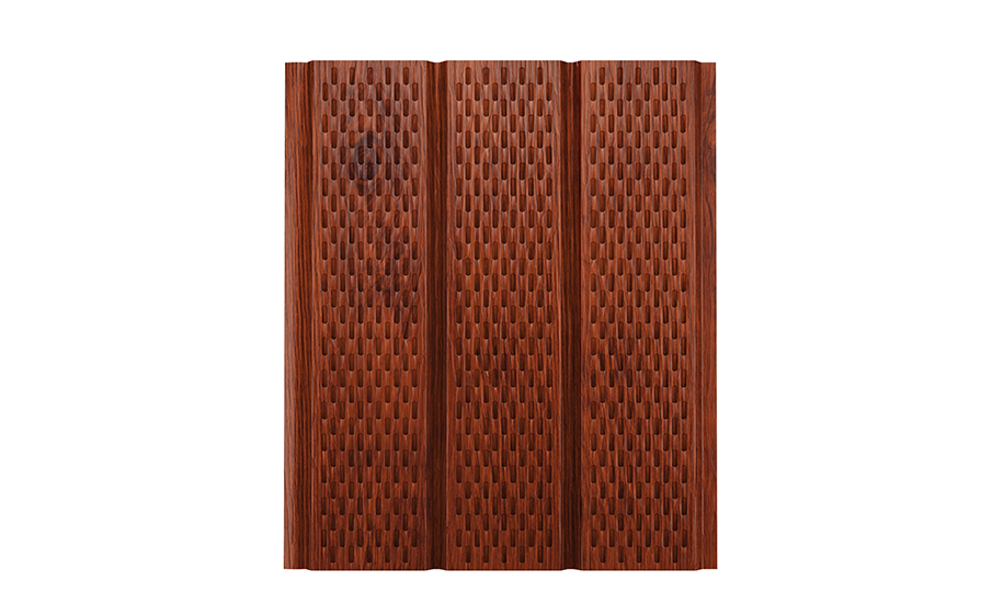 Софит Aquasystem с полной перфорацией Американский орех фактурная, Printech, 2400*303 мм