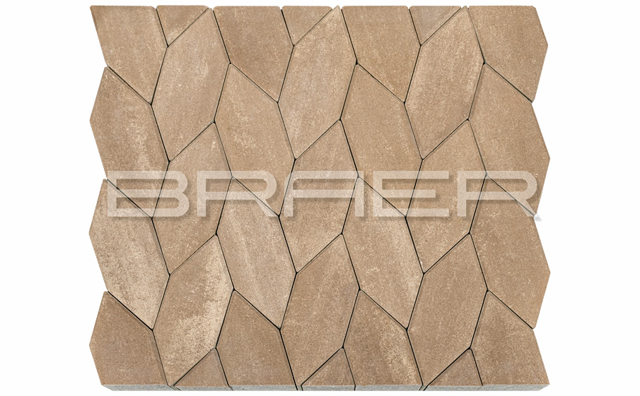 Плитка тротуарная BRAER Карат Color Mix Миндаль, толщина 80 мм