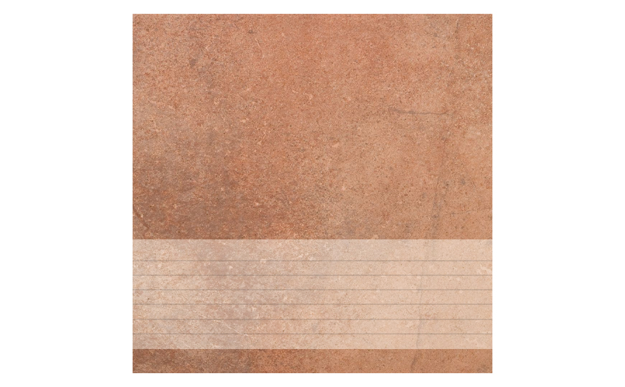 Клинкерная ступень с насечками Stroeher Keraplatte Aera, 755 camaro, 300x294x10 мм