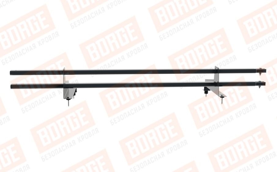 Снегозадержатель трубчатый Borge для металлочерепицы с высокой ступенькой 350 мм оцинкованный RAL 7016, 1,5 м