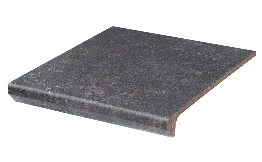 Клинкерная ступень с капиносом Paradyz Viano Antracit, 330*300*11 мм