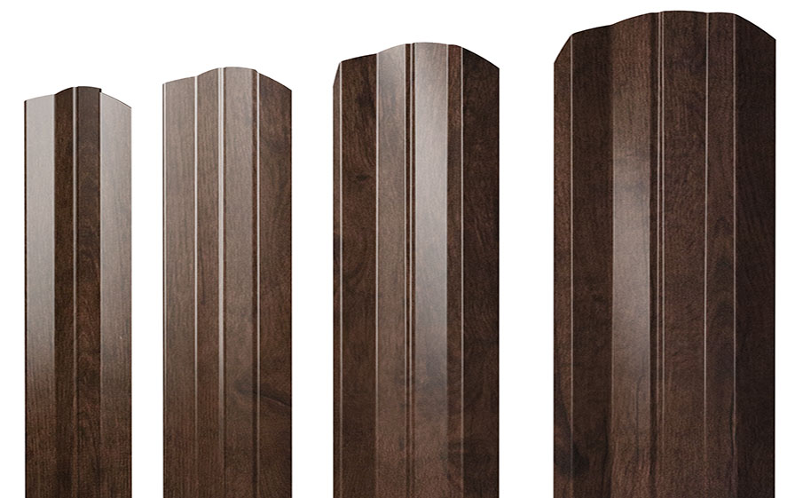 Штакетник М-образный А фигурный 0,45 Print Double Premium Antique Wood