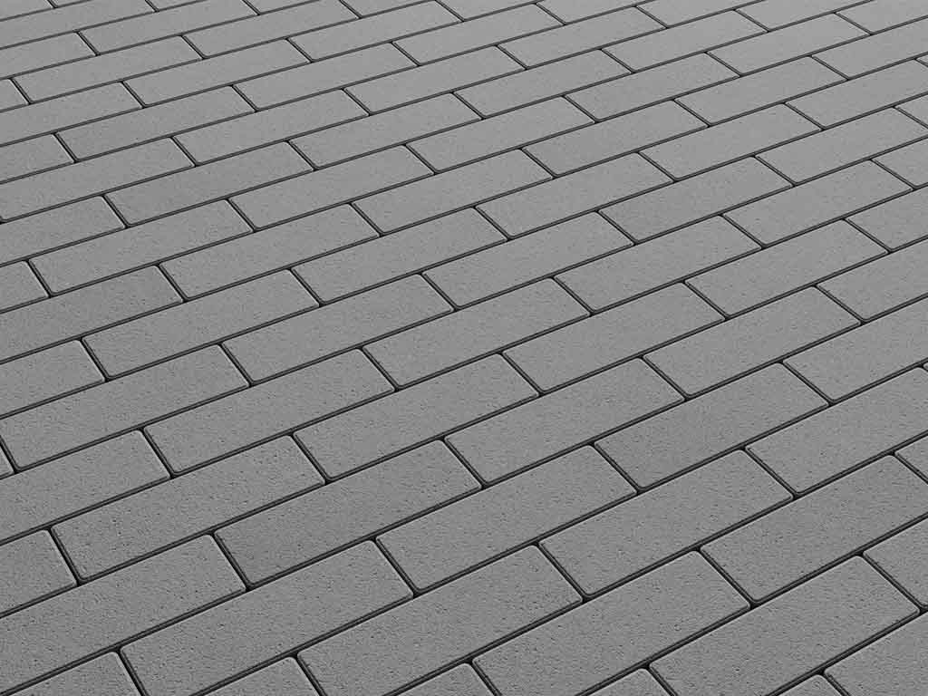 Плитка тротуарная Паркет Б.4.П.6 стандарт гладкий серый, 180*60*60 мм