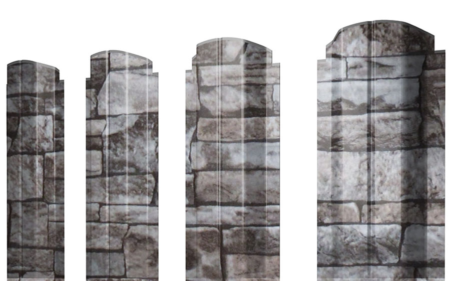 Штакетник П-образный А фигурный Print Elite Fine Stone
