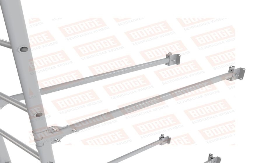 Лестница фасадная Borge (нижняя секция) оцинкованная RAL 7004, 1,8 м