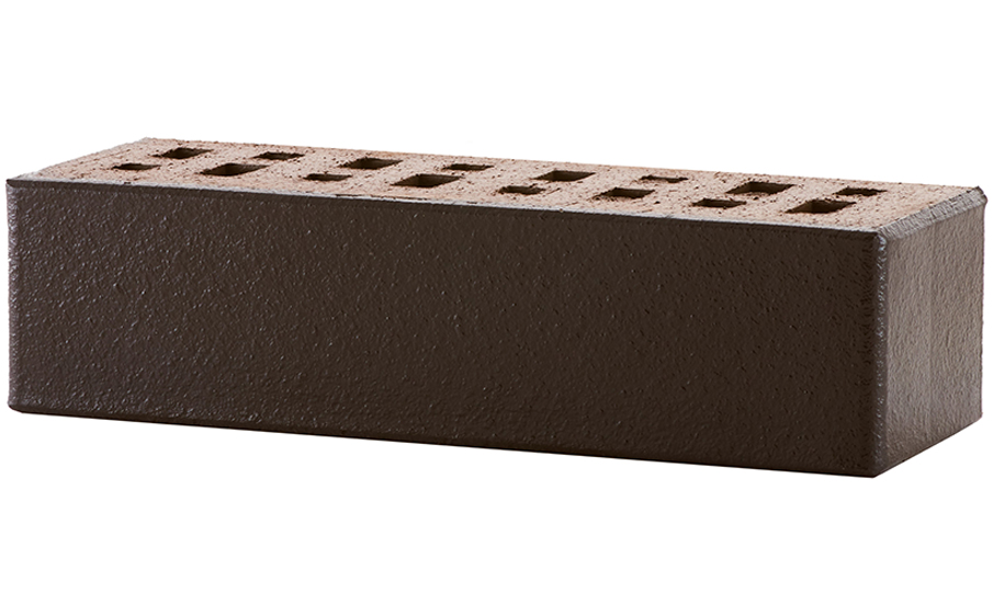 Кирпич клинкерный ЛСР Рейкьявик черный ангоб глянцевый гладкий, 250*85*65 мм