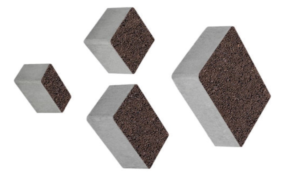 Плитка тротуарная Мюнхен Б.2.Фсм.6 гранит коричневый, комплект 4 шт, толщина 60 мм