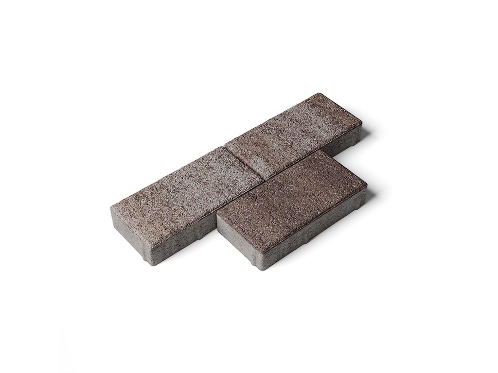 Плитка тротуарная Прямоугольник А.2.П.4 листопад гранит хаски, 200*100*40 мм