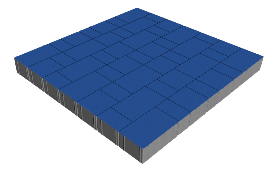 Плитка тротуарная SteinRus Новый город Рид В.8.Псм.8, гладкая, синий, толщина 80 мм