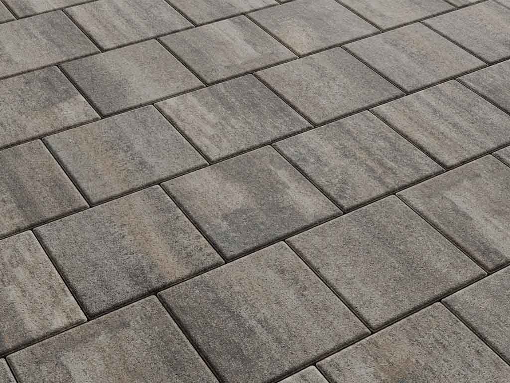 Плитка тротуарная Квадрат А.2.К.4 листопад гладкий старый замок, 200*200*40 мм 