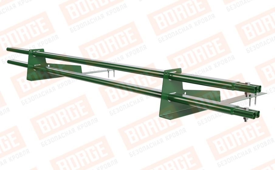 Снегозадержатель трубчатый Borge для гибкой черепицы оцинкованный RAL 6002, 1,5 м