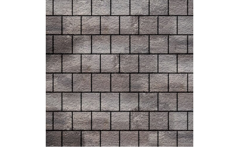 Плитка тротуарная SteinRus Армор В.2.К.8, Old-age, ColorMix Умбра, 100*100*100 мм