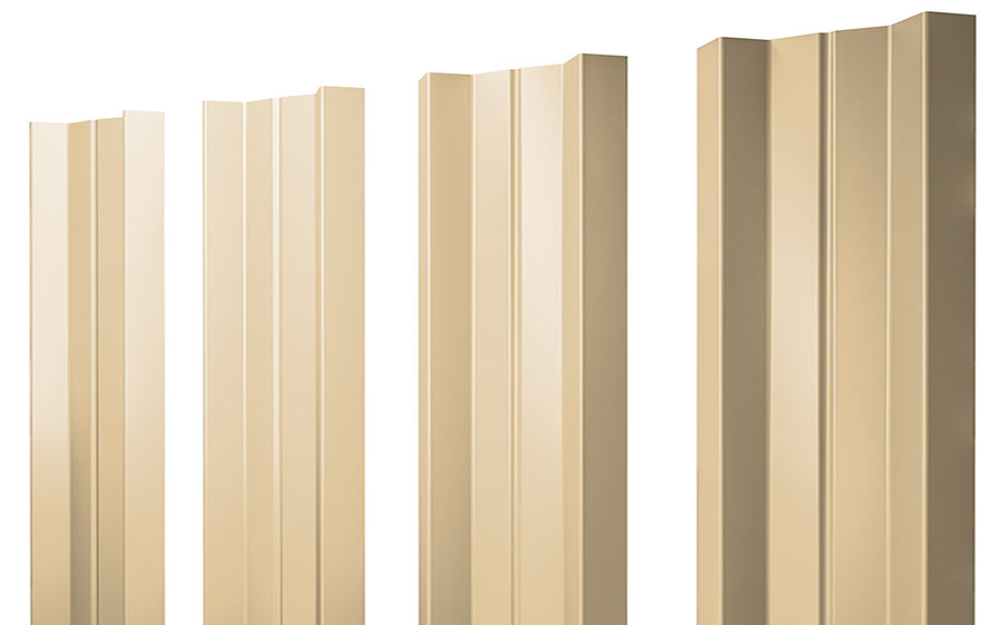 Штакетник М-образный А 0,45 PE RAL 1014 слоновая кость