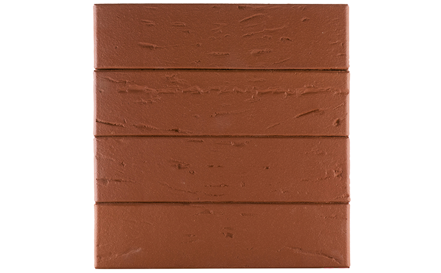 Кирпич облицовочный ЛСР темно-красный рустик, утолщенные стенки, М175, 250*120*65 мм