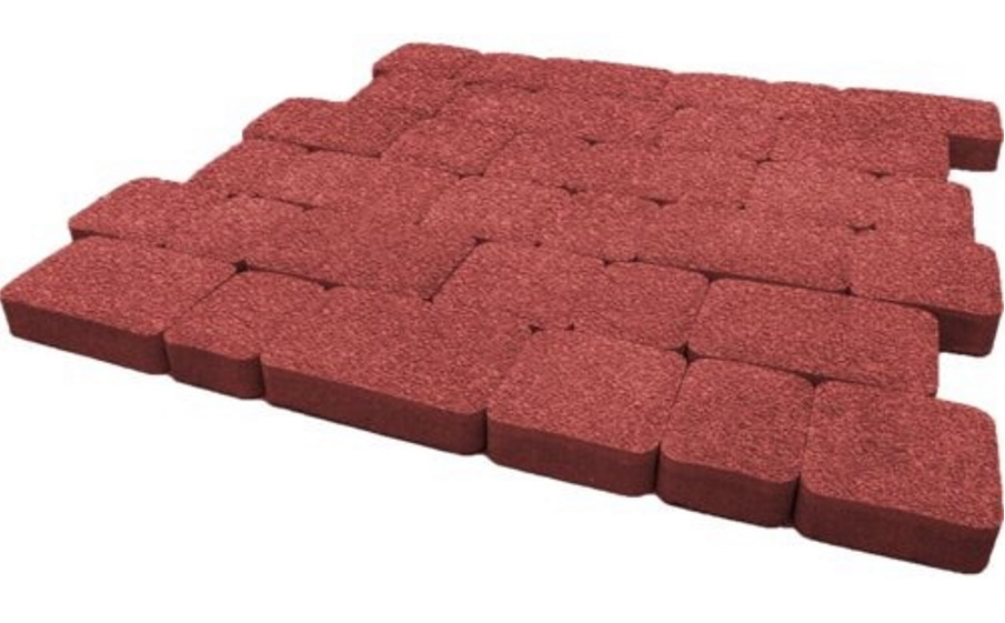 Плитка тротуарная SteinRus Инсбрук Альт А.1.Фсм.4, Native, красный, толщина 40 мм