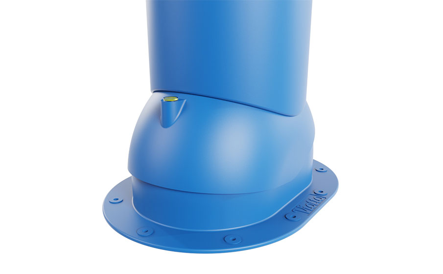 Труба вентиляционная Viotto для готовой мягкой и фальцевой кровли d=150 мм утепленная, RAL 5005 синий