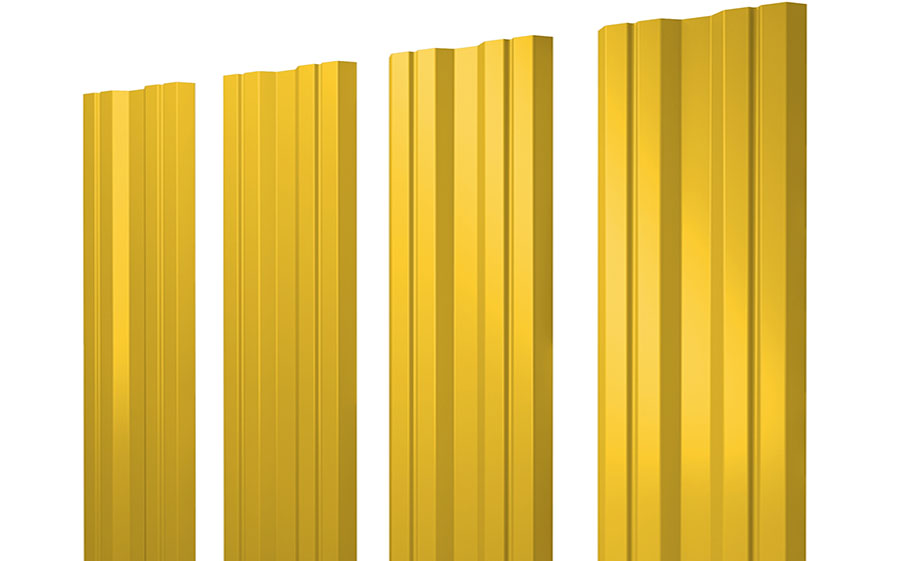 Штакетник Twin 0,45 PE RAL 1018 цинково-желтый