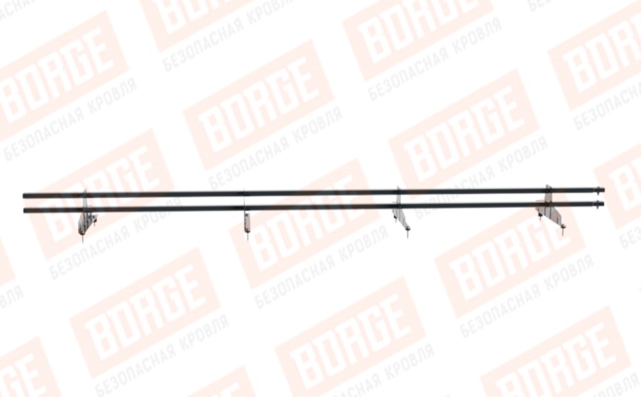 Снегозадержатель трубчатый Borge для кровли из металлочерепицы, профнастила, материалов на основе битума оцинкованный RAL 7016, 3 м