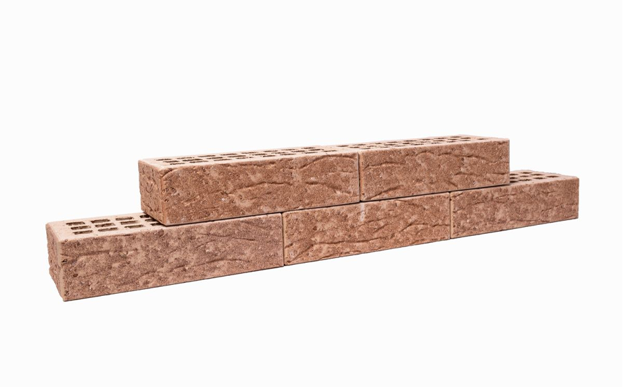 Кирпич облицовочный Губский КЗ, кора с песком, бежевый, 250*120*65 мм