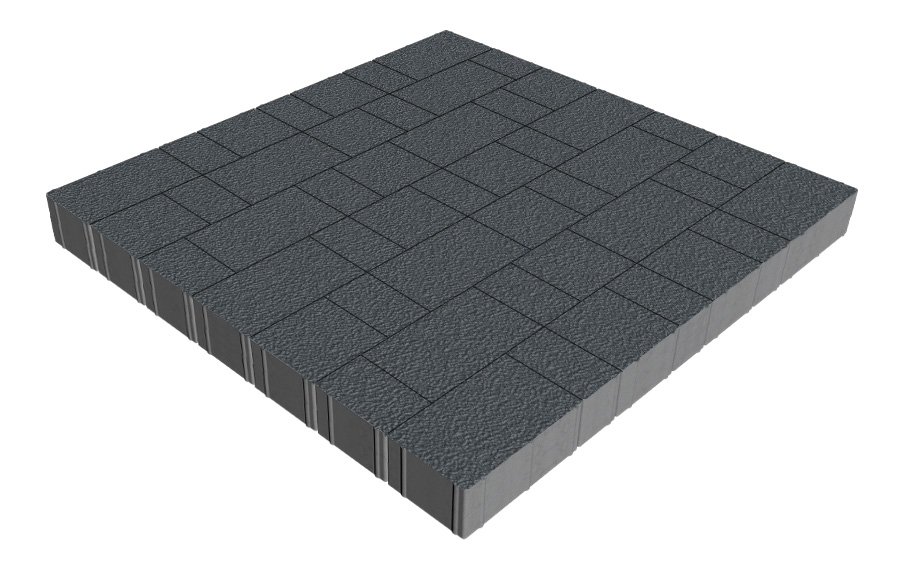 Плитка тротуарная SteinRus Новый город Рид В.8.Псм.8, Native, графит, толщина 80 мм