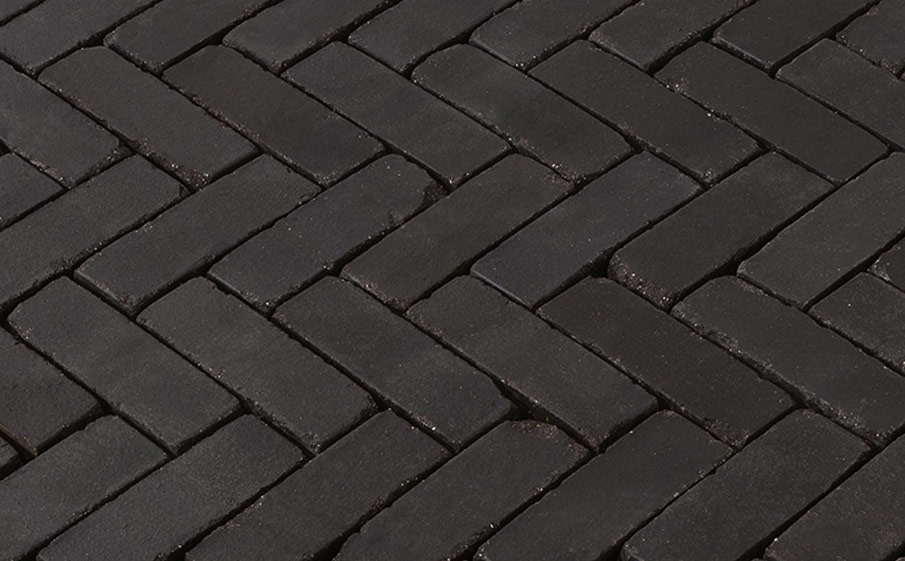 Клинкерная брусчатка ригельная Vandersanden Carbona Antica черный, 204*67*50 мм