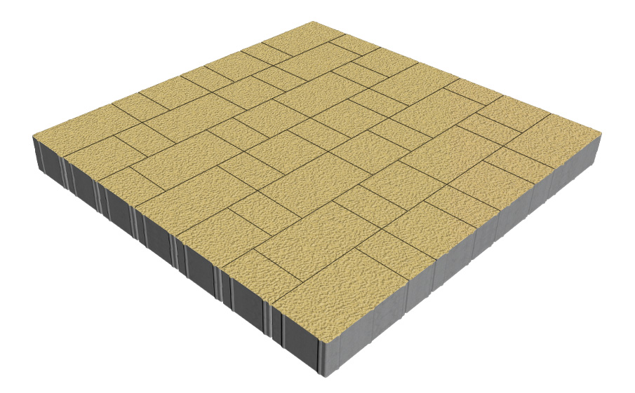 Плитка тротуарная SteinRus Новый город Рид В.8.Псм.8, Native, толщина 80 мм, песочный