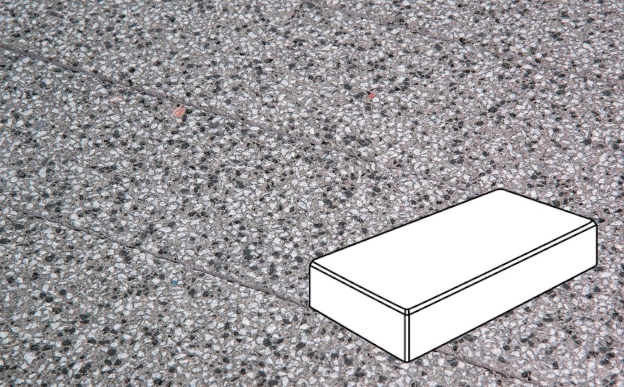 Плитка тротуарная Готика, Granite FINERRO, Картано В.3.П.10, Белла Уайт, 300*150*100 мм