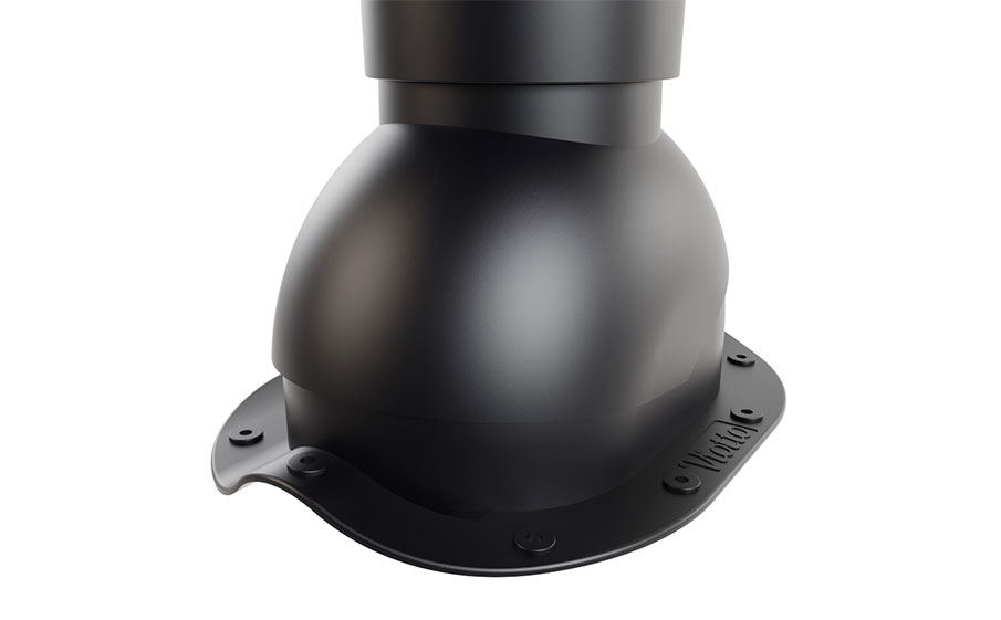 Роторная вентиляция Viotto для металлочерепицы Монтеррей d=110 мм неутепленная, RAL 9005 черный