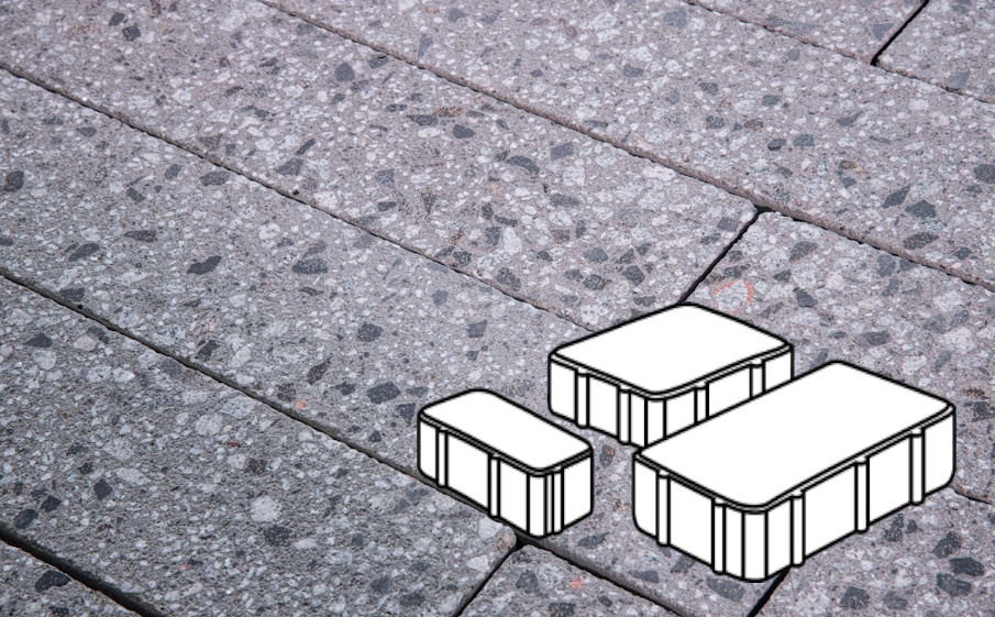 Плитка тротуарная Готика, Granite FINERRO, Новый Город Б.2.Псм.6, Галенит, 240/160/80*160*60 мм