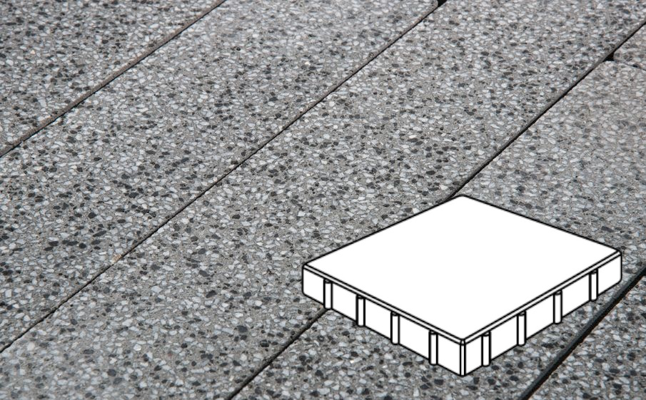 Плитка тротуарная Готика, City Granite FINO, Квадрат Б.4.К.6, Белла Уайт, 400*400*60 мм