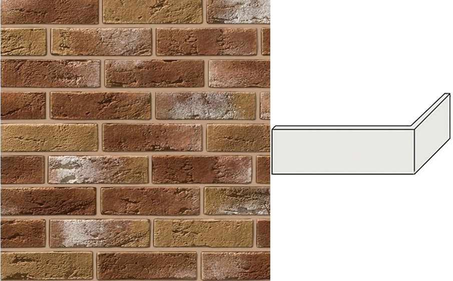Декоративный кирпич Leonardo Stone угловой элемент Бремен 191/80*65*11 мм 777