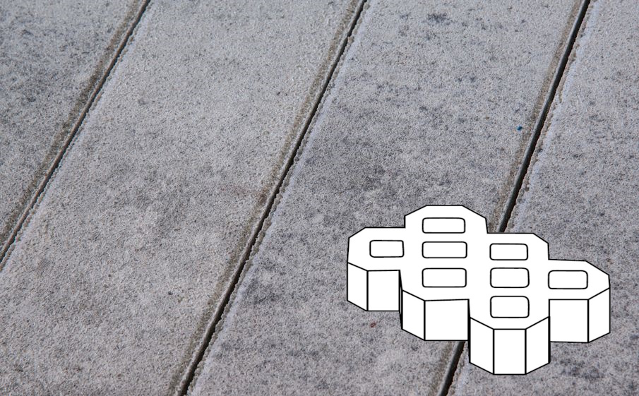 Плитка тротуарная Готика Natur, Экопарковка Б.6.ГР.10, Монохром, 600*400*100 мм