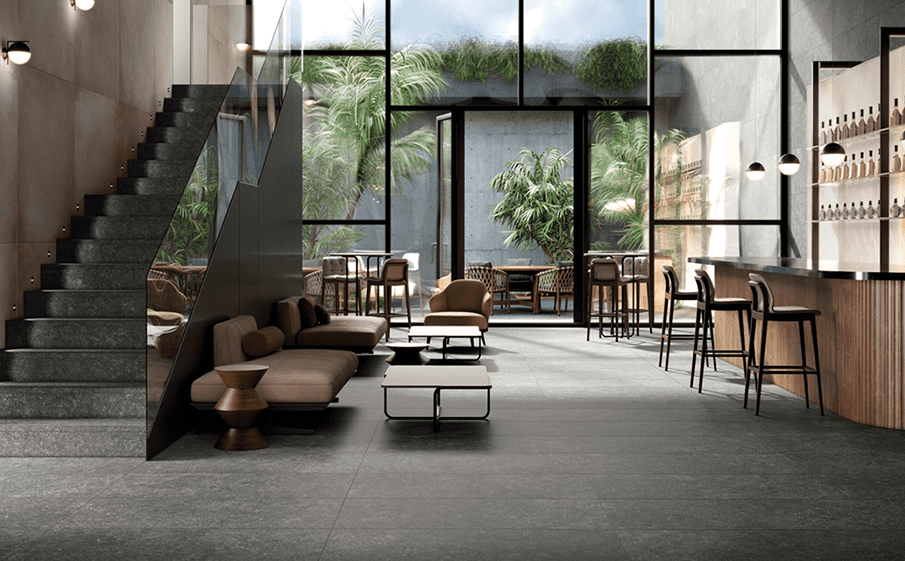 Ступень с прямым носиком EXAGRES Ardenas Antracita, 1200*330*30*12 мм