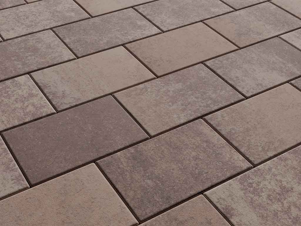 Плитка тротуарная Прямоугольник Б.1.П.6 листопад гладкий хаски, 300*200*60 мм 