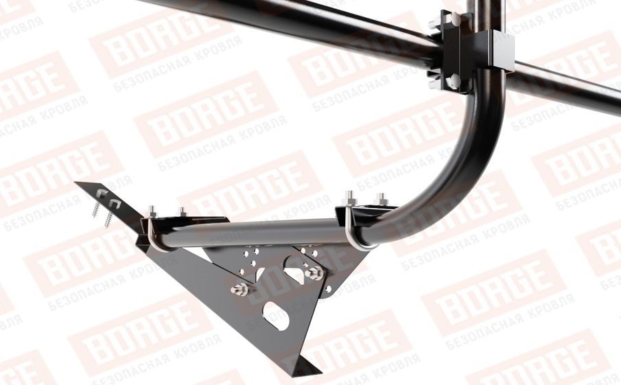 Кровельное ограждение Borge для кровли из композитной черепицы оцинкованное RAL 9005, 300*60 см