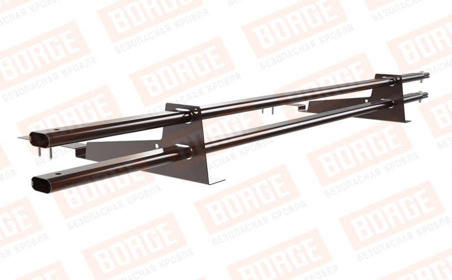 Снегозадержатель трубчатый Borge для кровли из композитной черепицы оцинкованный RAL 8017, 1,5 м