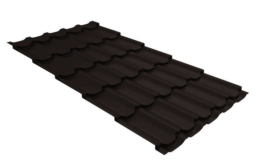 Металлочерепица Grand Line Kvinta plus Satin Matt TX RAL 9005