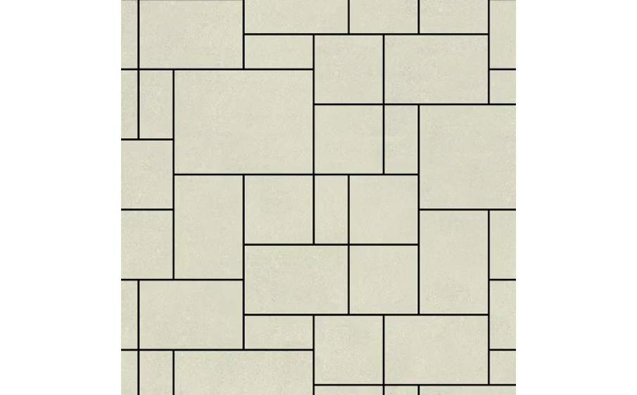 Плитка тротуарная SteinRus Инсбрук Альпен Б.7.Псм.6 гладкая, слоновая кость, толщина 60 мм