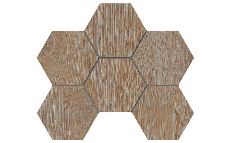 Мозаика Estima Hexagon Kraft Wood KW01, 285*250*10 мм
