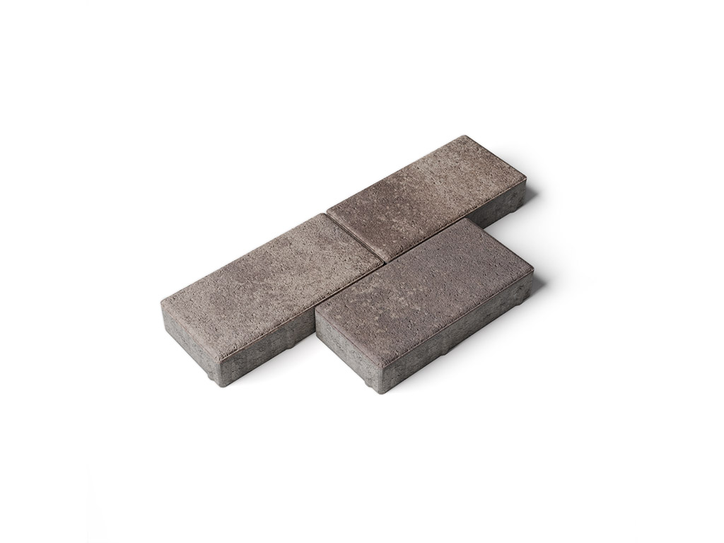 Плитка тротуарная Прямоугольник А.2.П.4 листопад гладкий хаски, 200*100*40 мм