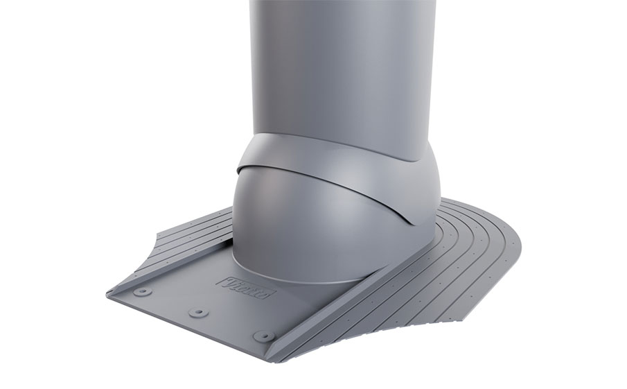 Роторная вентиляция Viotto для мягкой кровли при монтаже d=125 мм утепленная, RAL 7024 графит