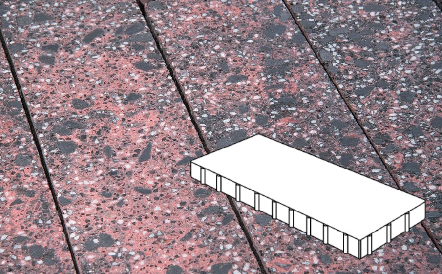 Плитка тротуарная Готика, City Granite FINO, Плита Б.10.П.8, Дымовский, 1000*500*80 мм