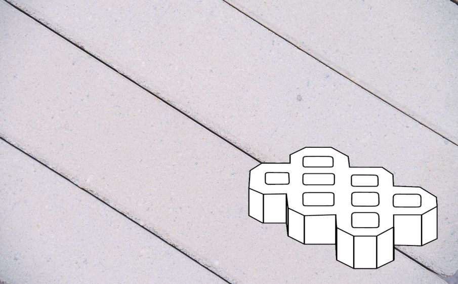 Плитка тротуарная Готика Profi, Экопарковка Б.6.ГР.10, кристалл, частичный прокрас, б/ц, 600*400*100 мм