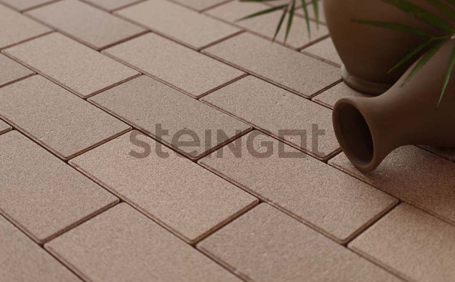 Плитка тротуарная Steingot Моноцвет, Прямоугольник, бежевый, 200*100*60 мм