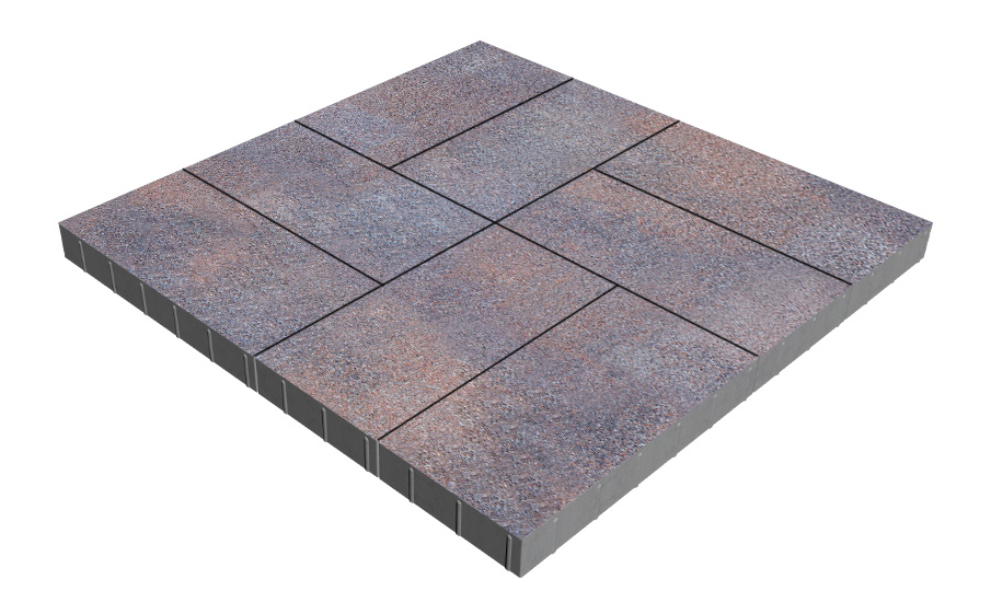 Плитка тротуарная SteinRus Парк Плейс Б.3.П.8, Рица, Backwash, 600*300*80 мм