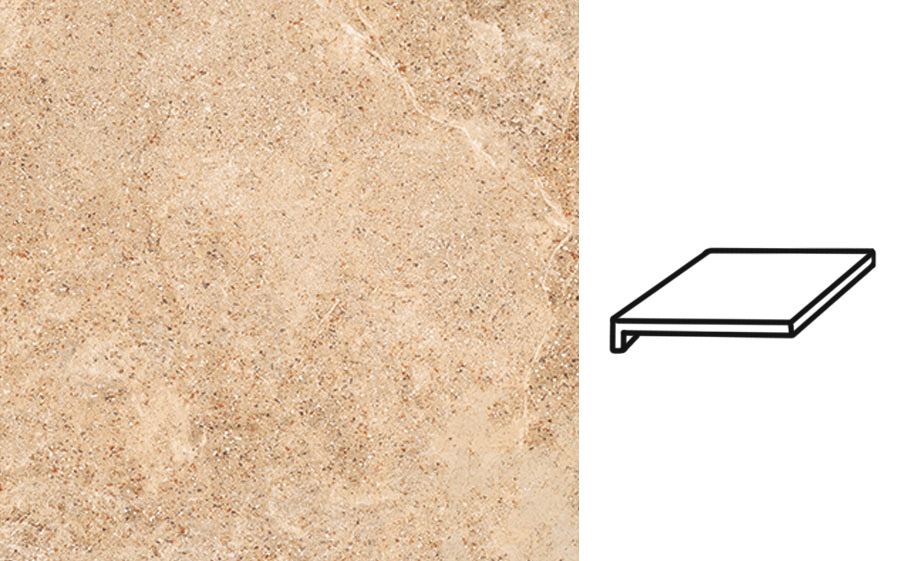 Ступень кантик Модерн Interbau Abell 270 желто-бежевый, 310*304*9,5 мм