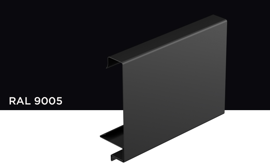 Маскирующая планка Galeco для системы STAL 2 D 125/80*80 мм, RAL 9005, 2 пог. м