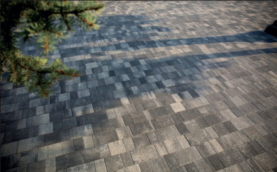 Плитка тротуарная Старый город Б.1.Фсм.8 гранит желтый, комплект 3 шт, толщина 80 мм