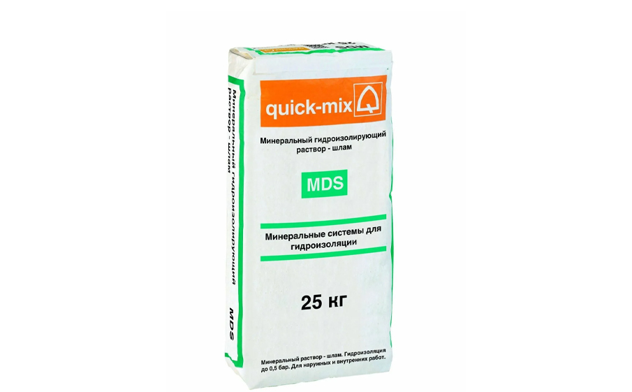 Минеральный гидроизолирующий раствор quick-mix MDS, 25 кг